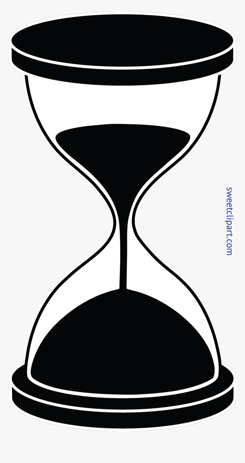 Hourglass Silhouette Clip Art - Hourglass Clipart Png, Transparent Png, Free Download