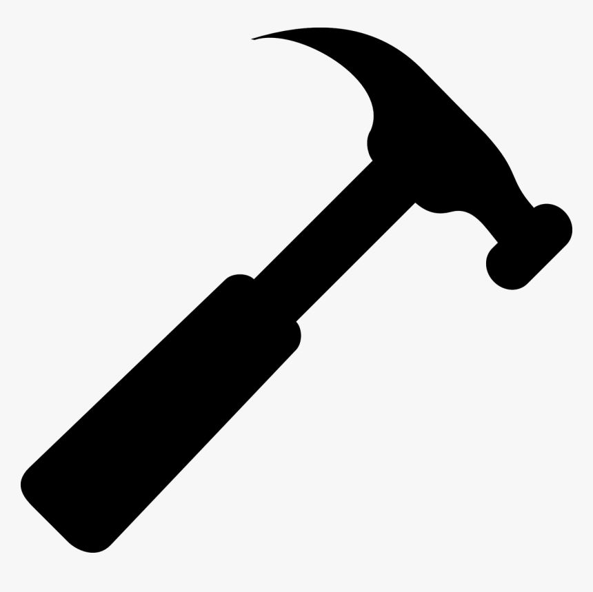 Tool, Hammer, Carpenter, Silhouette, Black - Hammer Clipart Transparent Background, HD Png Download, Free Download