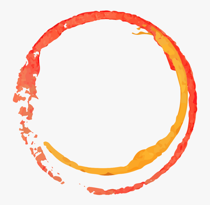 Brush Stroke Png Orange - Circle Paint Stroke Png, Transparent Png, Free Download