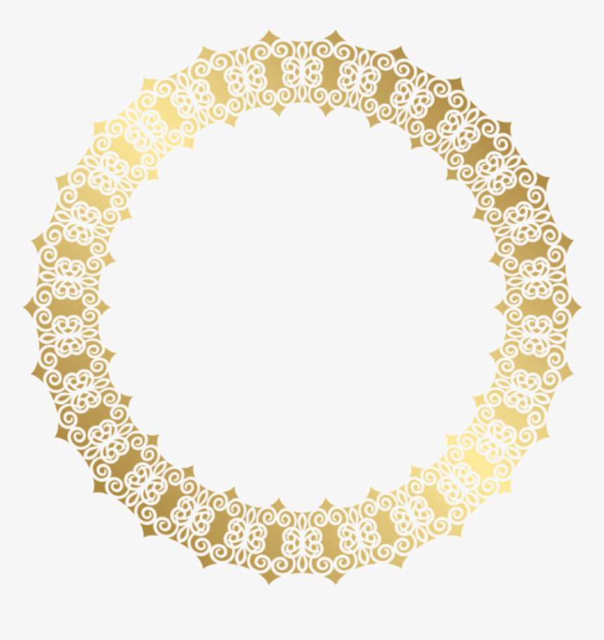 Circle Flower Free Png , Transparent Cartoons - Golden Circle Border Png, Png Download, Free Download