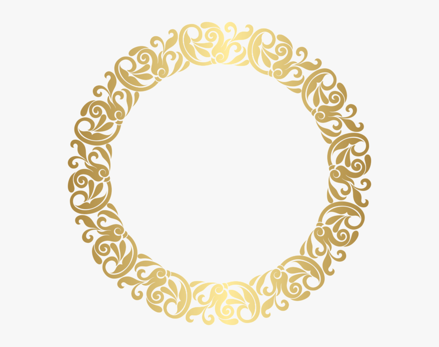 Transparent Sparkle Border Png - Golden Circle Frame Png, Png Download, Free Download