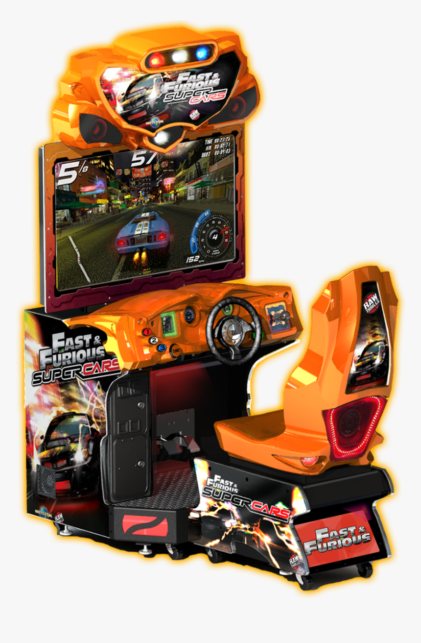 Fast & Furious Supercars Arcade Game 42"" - Fast And Furious Arcade Game, HD Png Download, Free Download