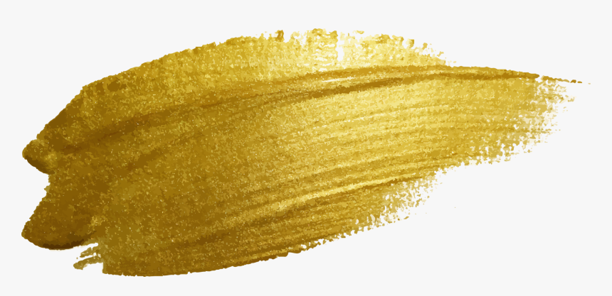 Transparent Yellow Paint Stroke Png - Gold Brush Stroke Png, Png Download, Free Download