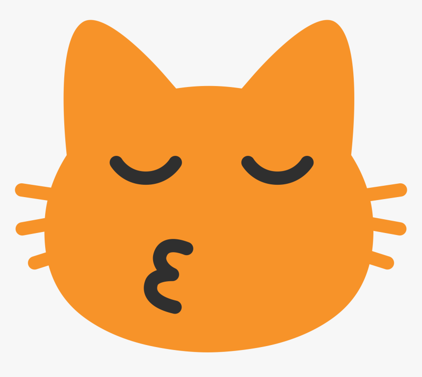 Transparent Kissing Emoji Png - Cat Kissing Emoji Android, Png Download, Free Download