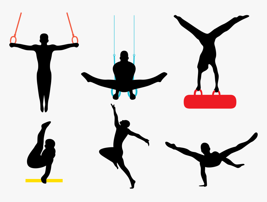 Artistic Gymnastics Silhouette Female - Men's Artistic Gymnastics Clipart, HD Png Download, Free Download