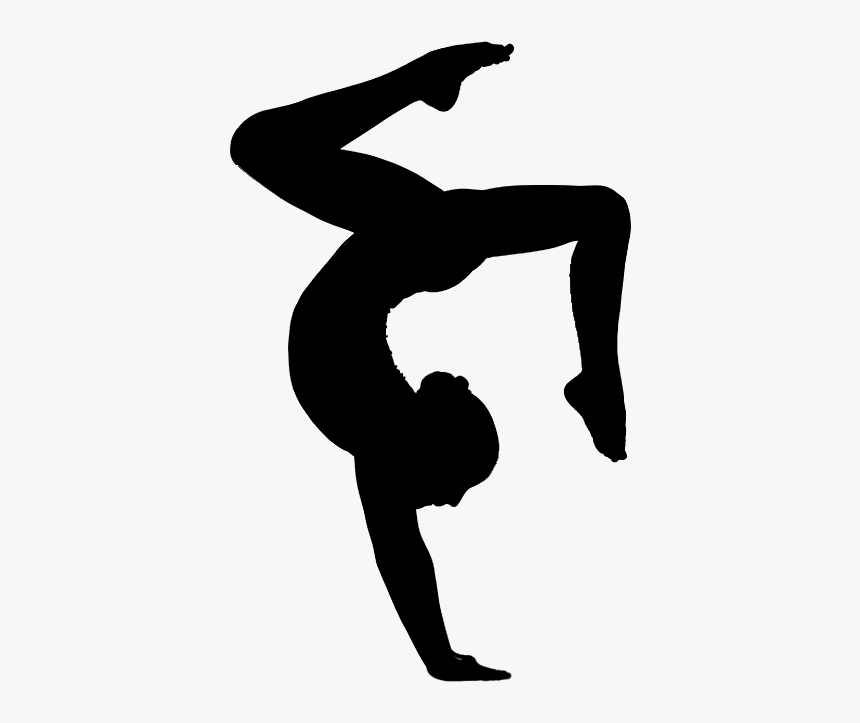 Gymnastics Cartwheel Balance Beam Handstand Clip Art - Gymnastics Black And White, HD Png Download, Free Download