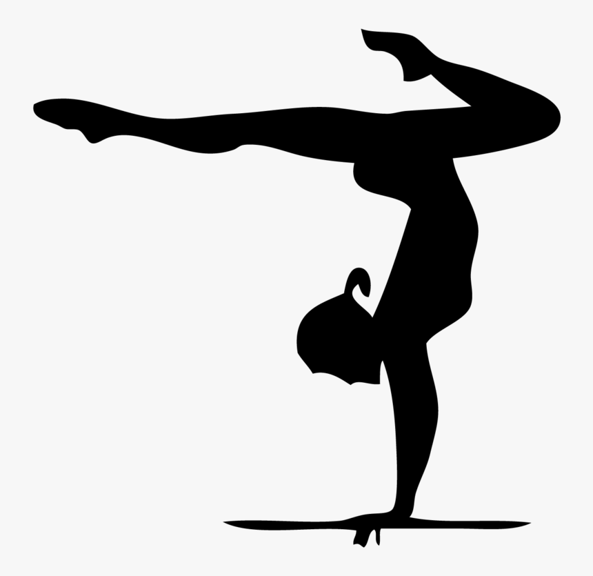 Artistic Gymnastics Silhouette Rhythmic Gymnastics - Handstand Gymnast Clip...