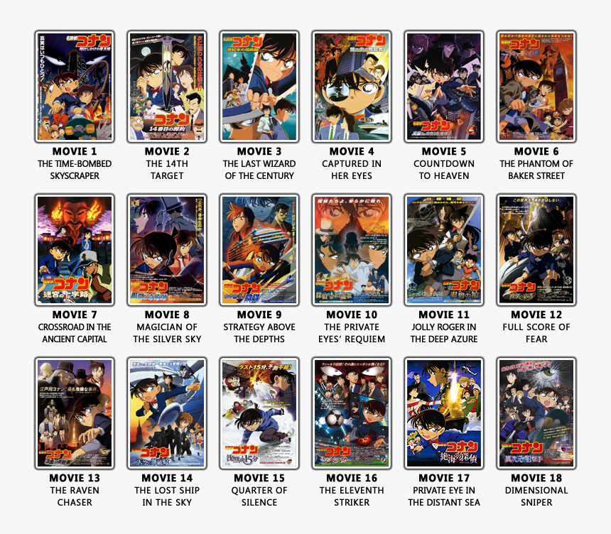 Detective Conan All Movies, HD Png Download, Free Download