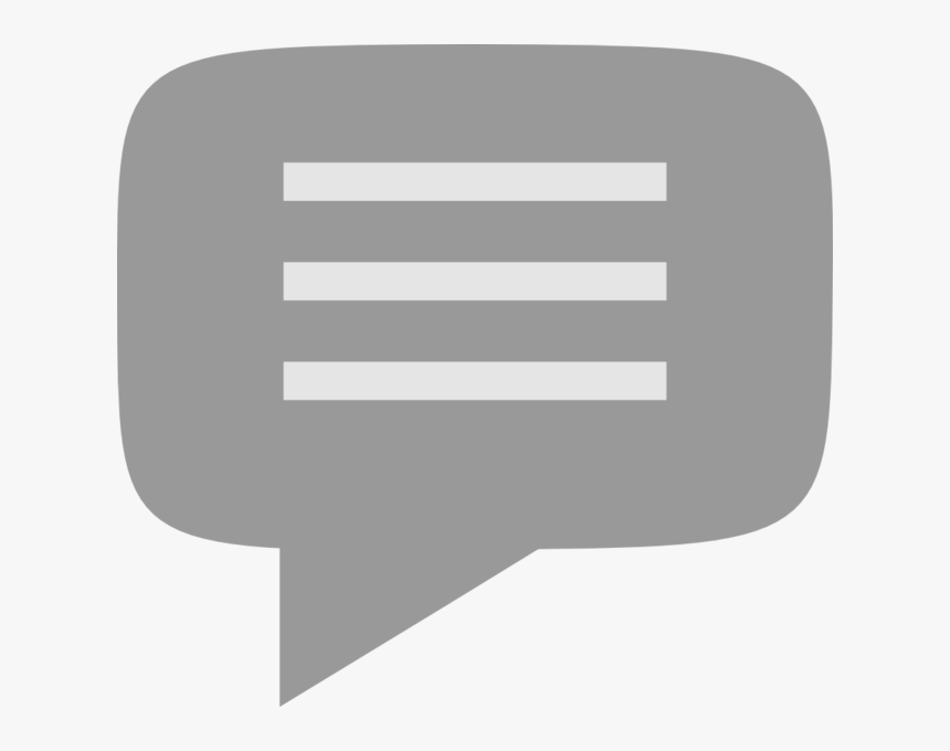 Text Message Icon Png - Text Bubble Icon Grey, Transparent Png, Free Download
