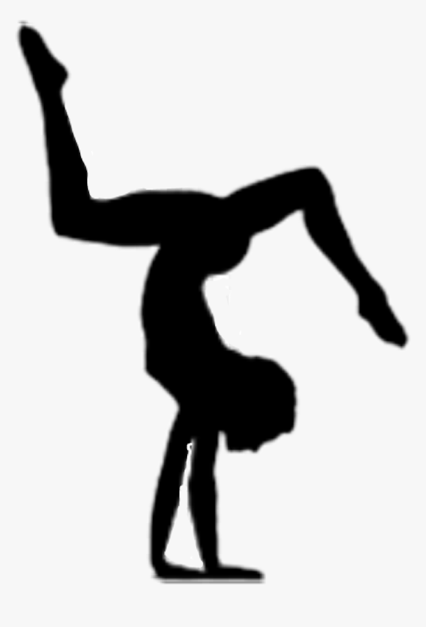Artistic Gymnastics Clip Art Handstand Silhouette - Transparent Background Gymnast Silhouette, HD Png Download, Free Download