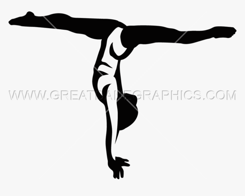 Gymnast Vector Tumbling - Gymnast Clipart, HD Png Download, Free Download