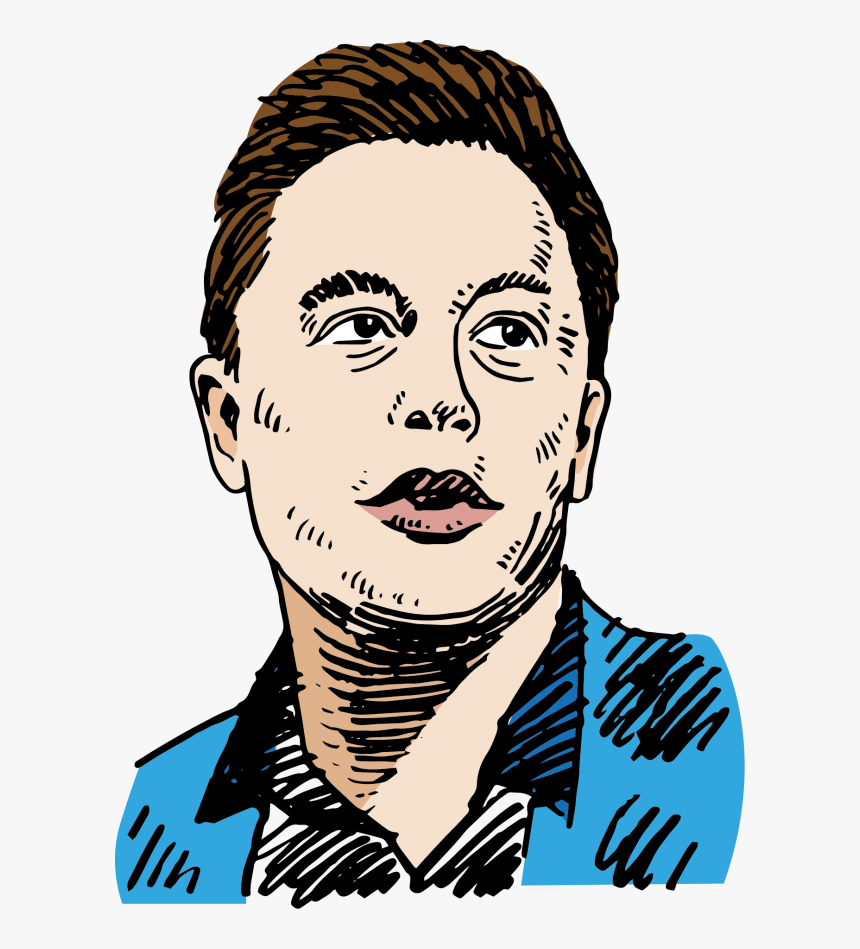 Transparent Elon Musk Png - Elon Musk Face Sketch, Png Download, Free Download
