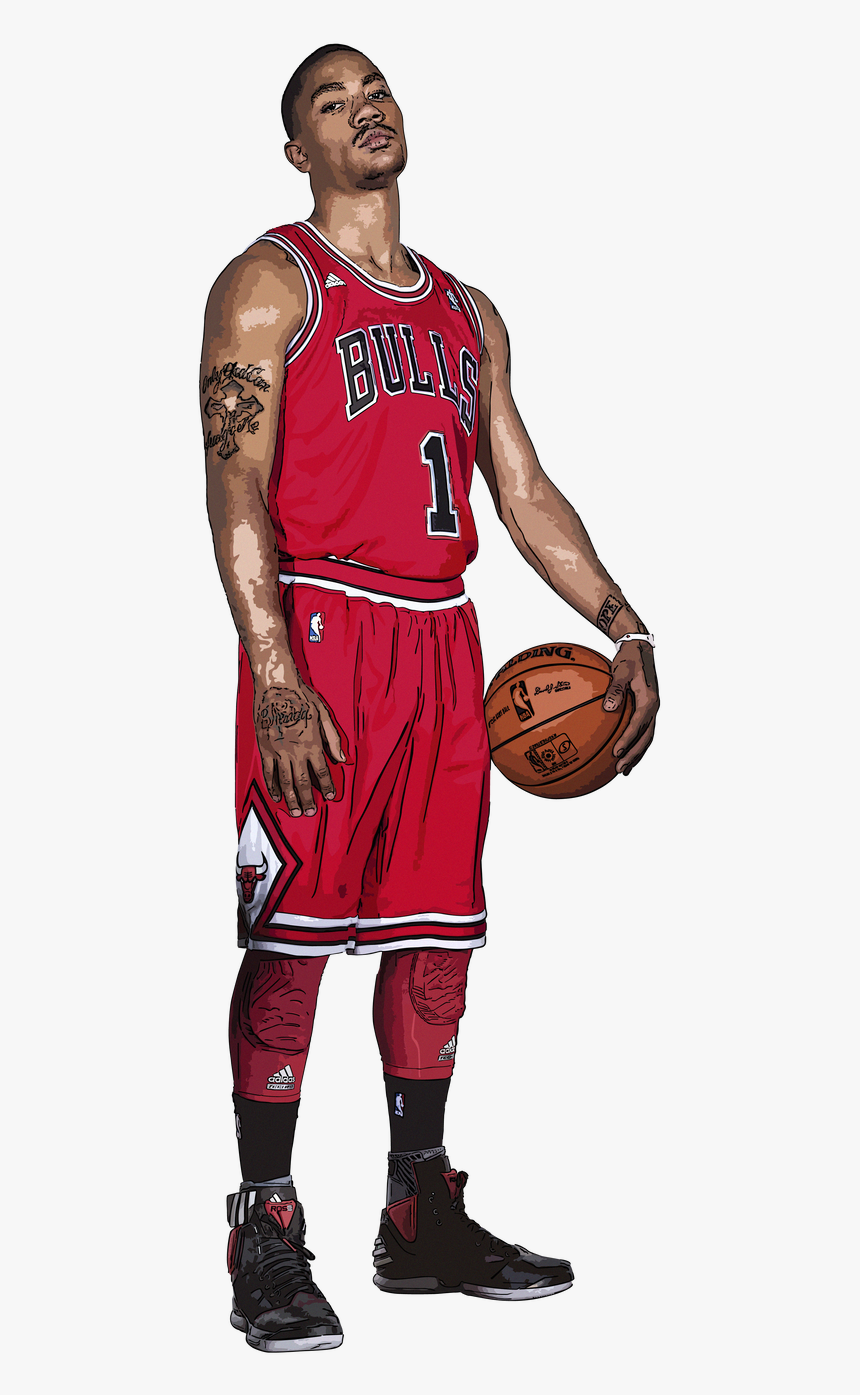 Transparent Basketball Jersey Clipart - Derrick Rose Bulls Transparent, HD Png Download, Free Download