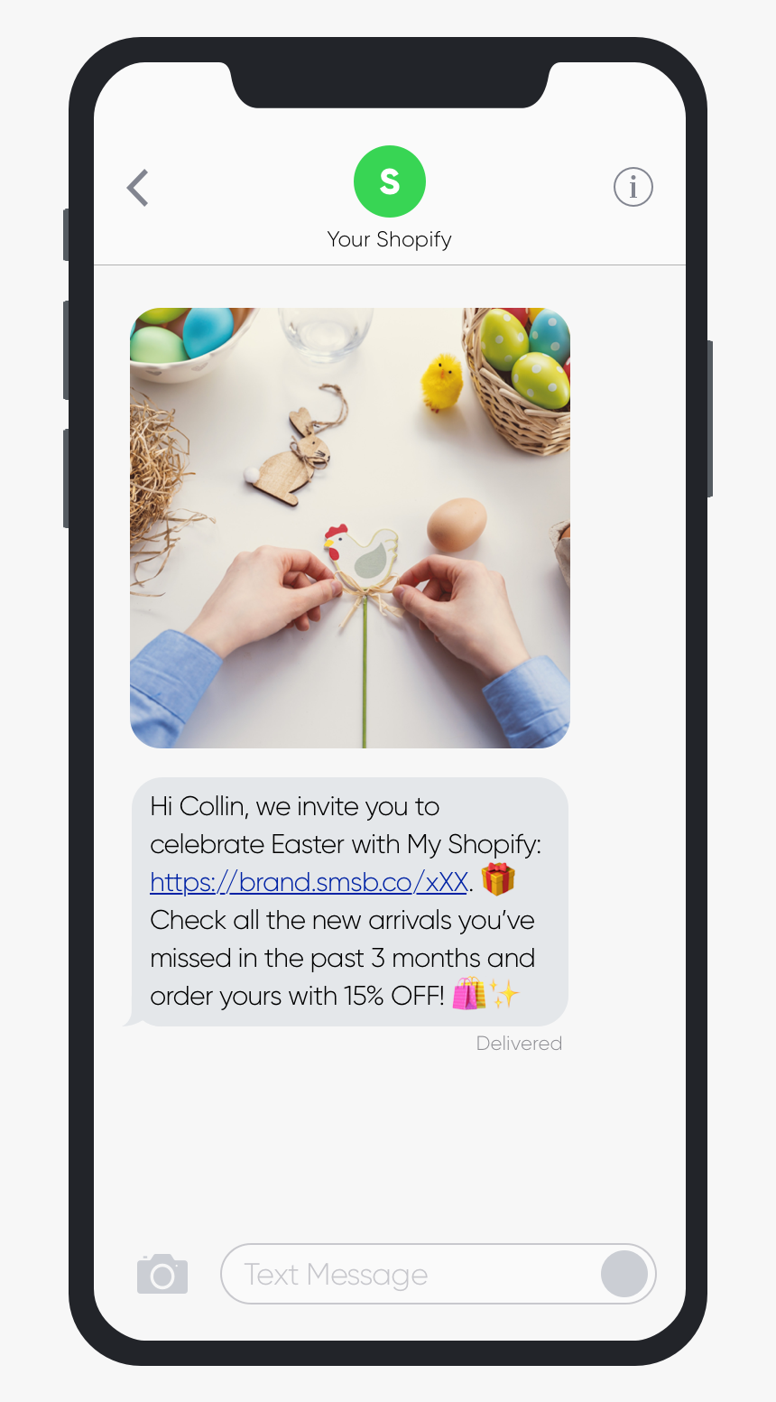 Smsbump Sms Customer Retention Easter Automations - Sms Message Marketing Examples, HD Png Download, Free Download