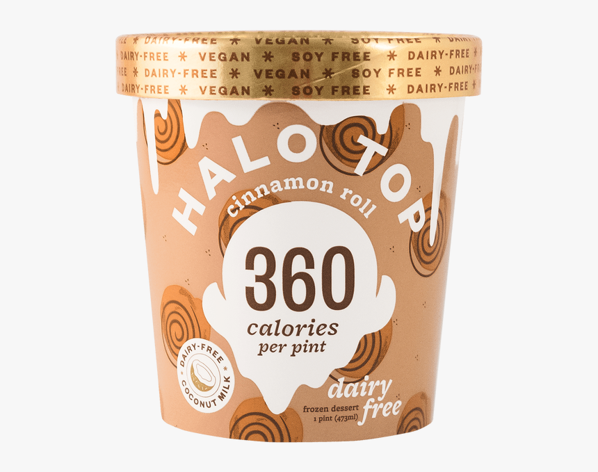 Halo Top, Non-dairy Cinnamon Roll Ice Cream, Pint - Chocolate, HD Png Download, Free Download