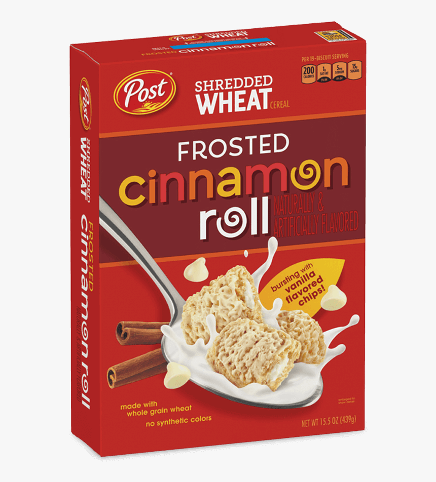Post Shredded Wheat Frosted Cinnamon Roll Box - Post Foods, HD Png Download, Free Download