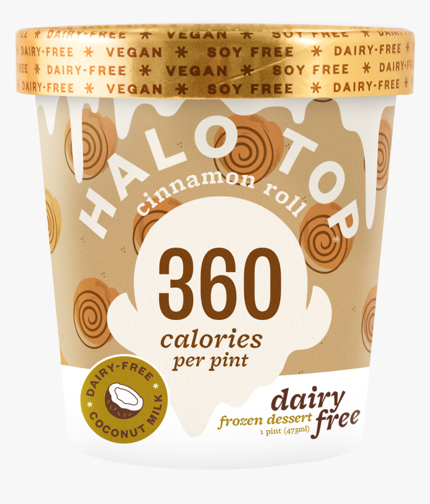 Halo Top Low Calorie Cinnamon Roll Non-dairy Frozen - Coffee Substitute, HD Png Download, Free Download