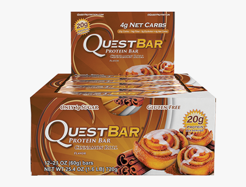 Quest Nutrition Protein Bar Cinnamon Roll Box 12 Box, HD Png Download, Free Download