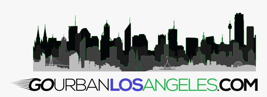 Go Urban Los Angeles - Background City Png Black And White, Transparent Png, Free Download