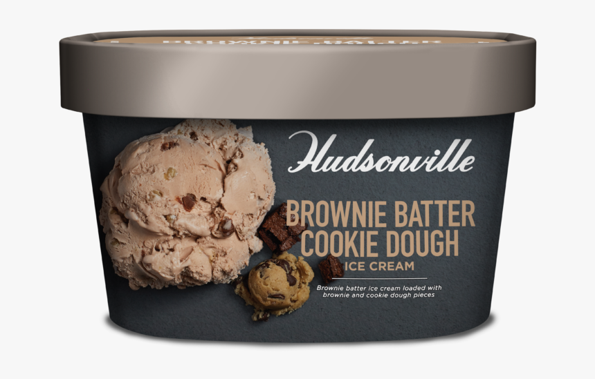 Brownie Batter Cookie Dough Carton - Hudsonville Ice Cream Bananas Foster, HD Png Download, Free Download