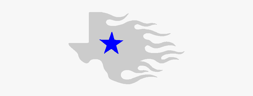 Silver/white Texas Star Flame 4 X 2 1/2 - Emblem, HD Png Download, Free Download