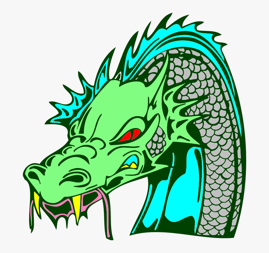 Green Dragon Head Png, Transparent Png, Free Download