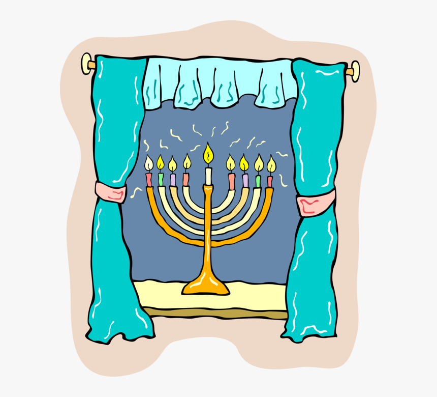 Vector Transparent Library Jewish Hanukkah Menorah - Hanukkah, HD Png Download, Free Download