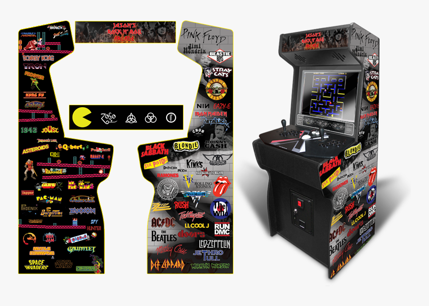 Rock N Roll Arcade - Retro Arcade Machine Graphics, HD Png Download, Free Download