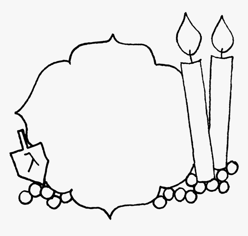 Incredible Chanukah Menorah Coloring Pages With Hanukkah - Milk, HD Png Download, Free Download