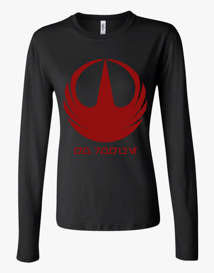 Rogue One Red Logo Junior Fit Custom Printed Long Sleeve - Long-sleeved T-shirt, HD Png Download, Free Download