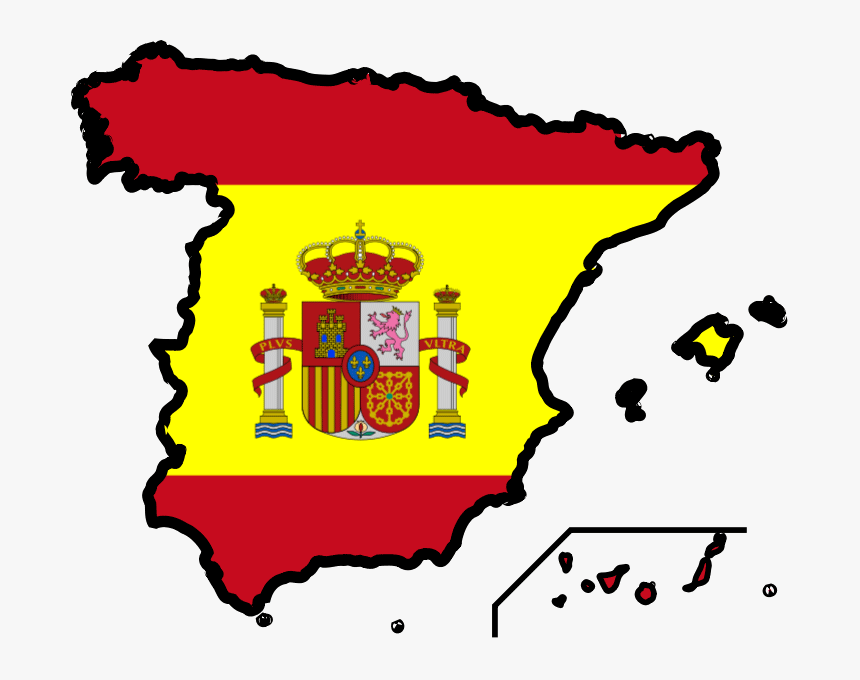 Spain Flag Map Large Map - Spanish Clipart, HD Png Download, Free Download