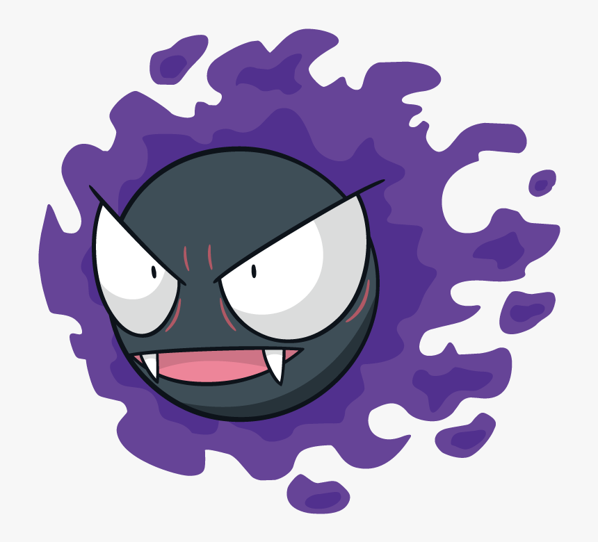 Gastly Pokemon Character Vector Art - Gastly Pokemon, HD Png Download, Free Download