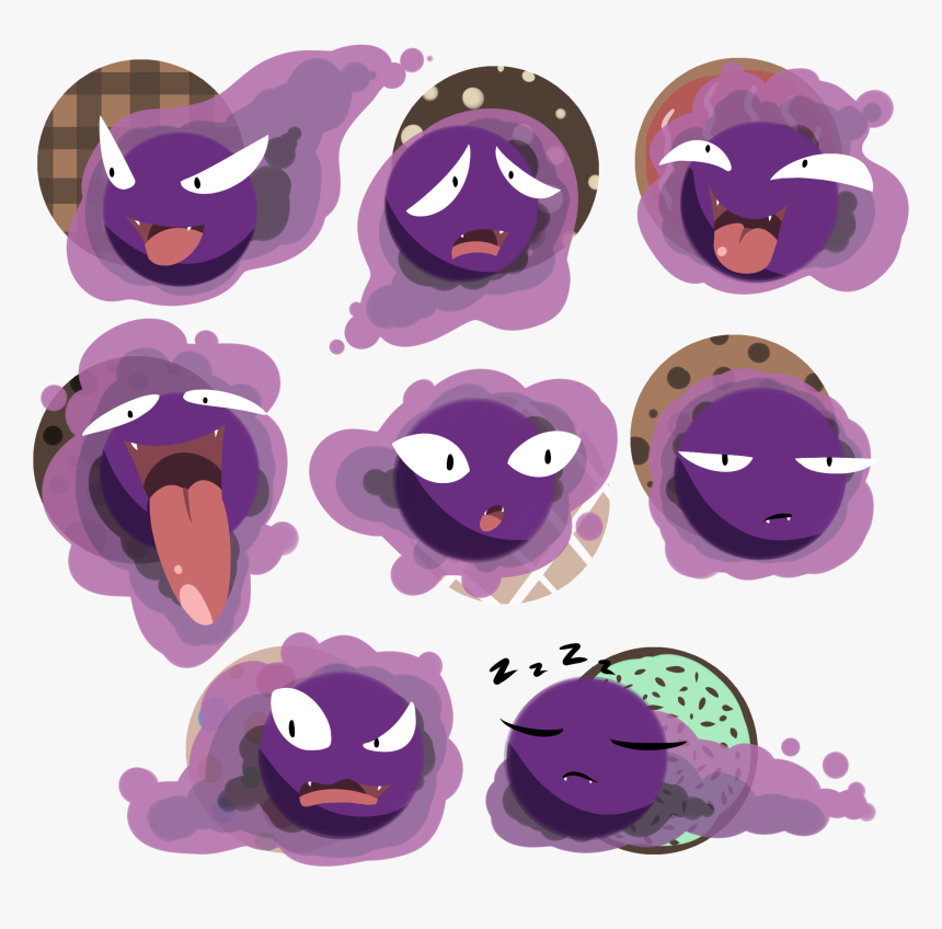 #pokemon #gastly #ghost #cookie #freetoedit - Cartoon, HD Png Download, Free Download