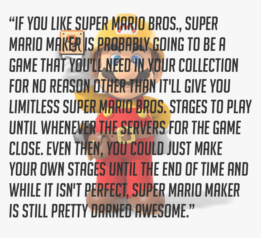 Super Mario Maker Quotes 2 By Sharon - Hood To Coast, HD Png Download, Free Download