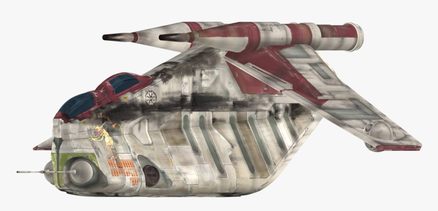 Star Wars Ship Silhouette Png - Clone Wars Republic Gunship, Transparent Png, Free Download