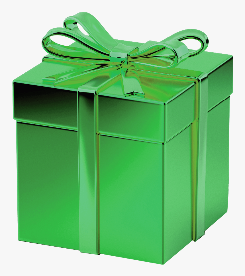 Green Gift Box Transparent Background Image - Green Gift Box Transparent Background, HD Png Download, Free Download