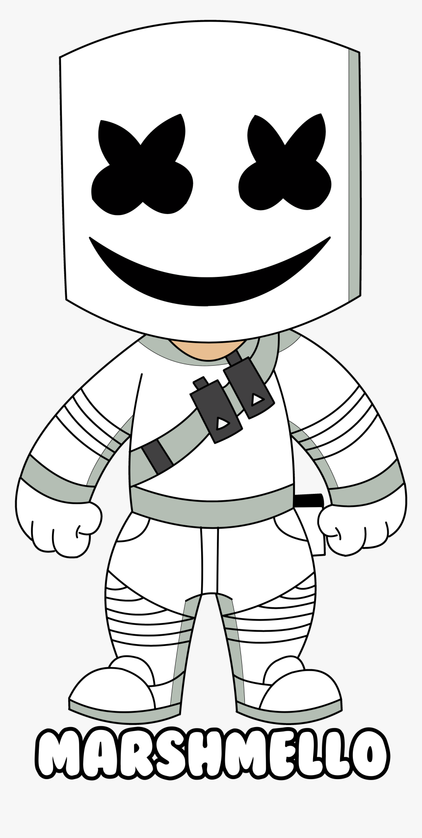 Fortnite Marshmello T-shirt - Logo Transparent Png Fortnite Marshmello Png, Png Download, Free Download