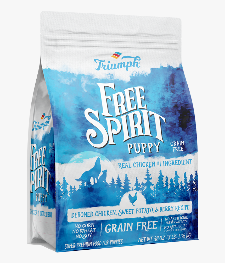 Free Spirit Grain Free Puppy Recipe Dog Food - Triumph Grain Free Dog Food, HD Png Download, Free Download