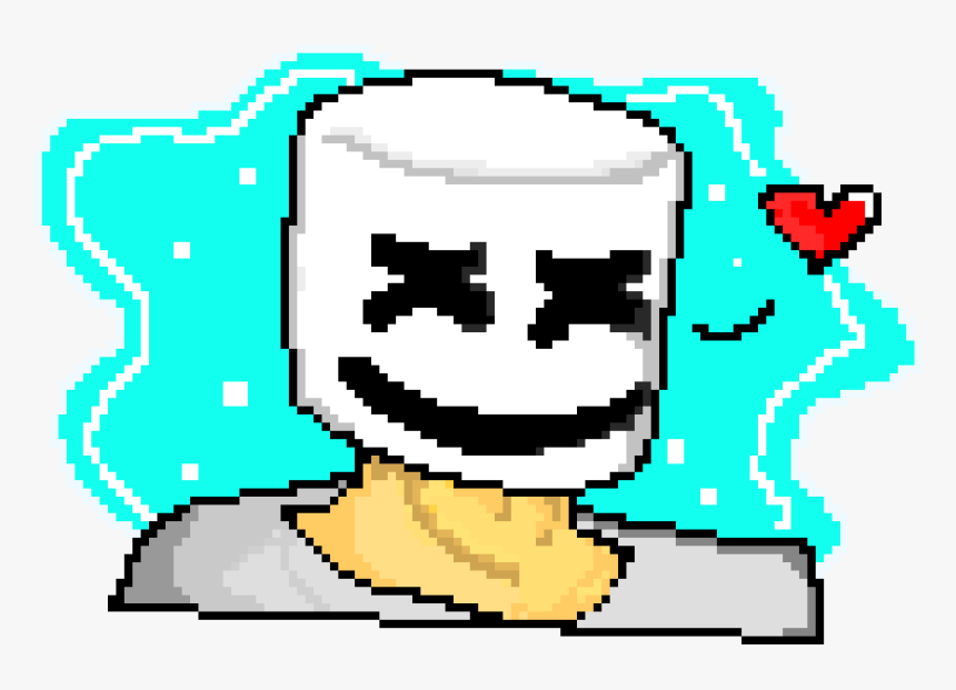 Transparent Marshmellow Png - Marshmello Pixel Art Grid, Png Download, Free Download