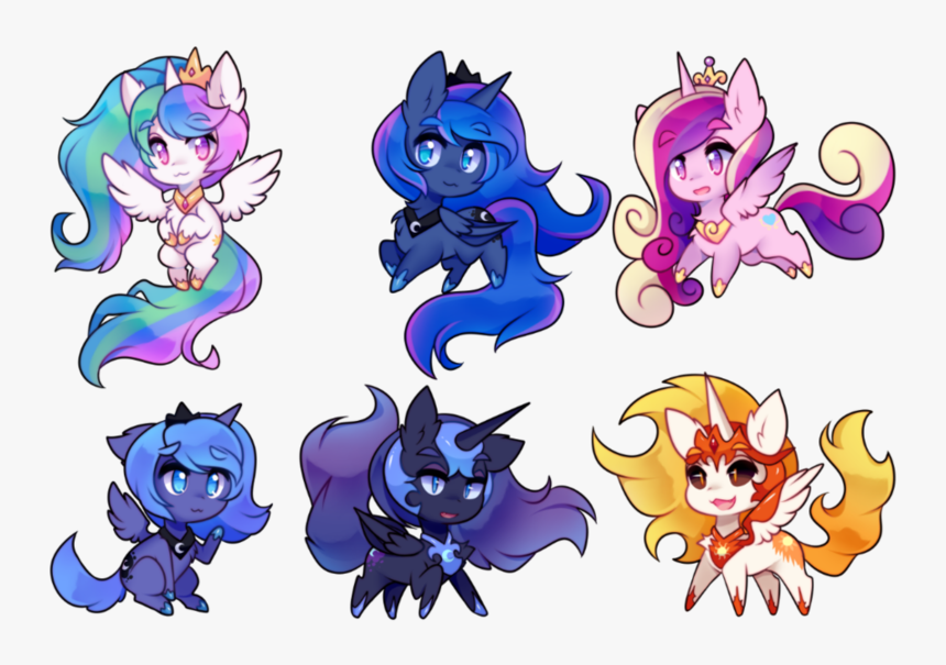 My Little Pony,мой Маленький Пони,фэндомы,mlp Art,princess - Mlp Chibi Art, HD Png Download, Free Download