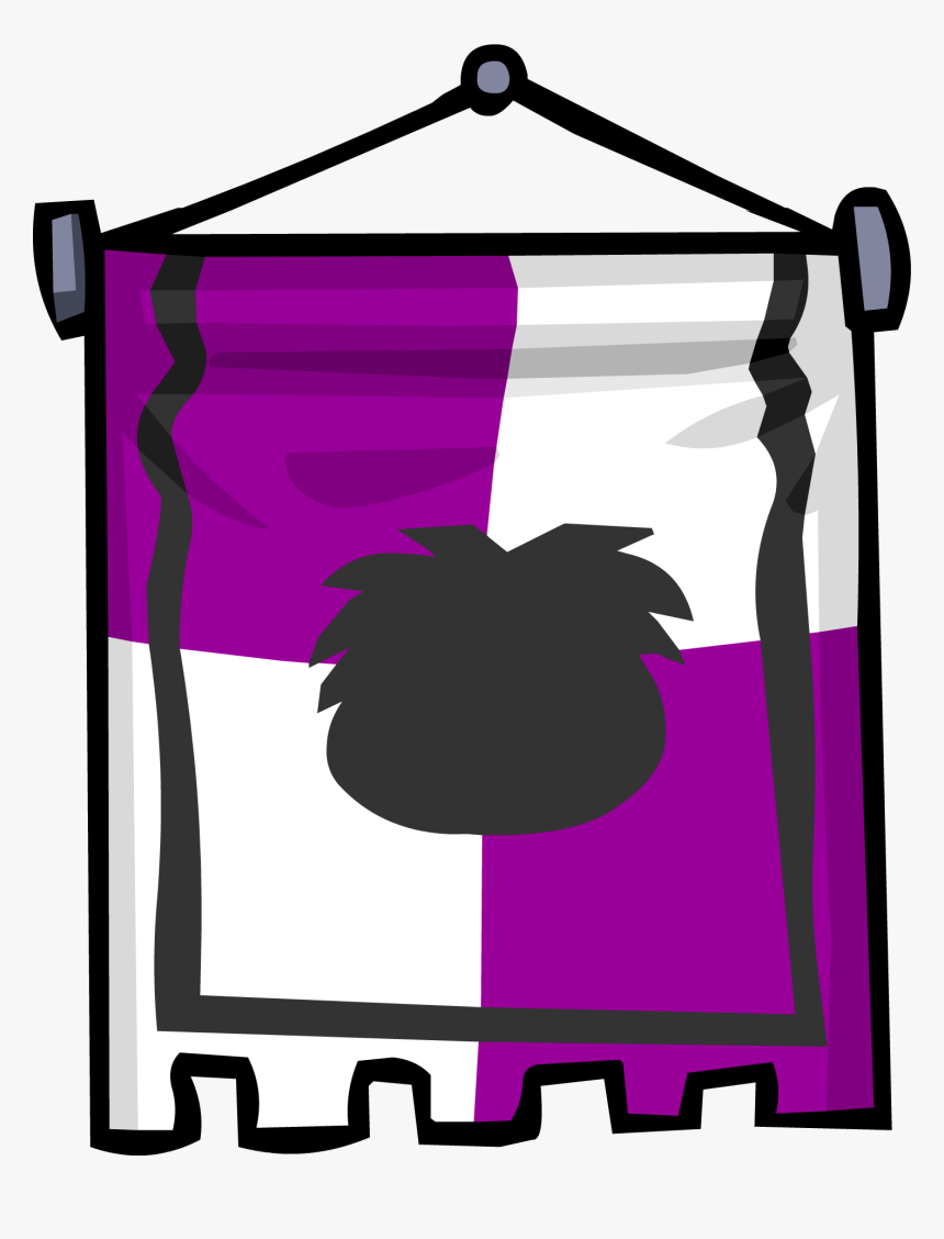 Purple Banner - Club Penguin Ye Olde Banner, HD Png Download, Free Download