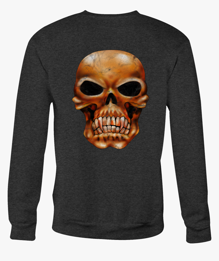 Skull Crewneck Sweatshirt Glowing Evil Shirt For Men - Skull, HD Png Download, Free Download