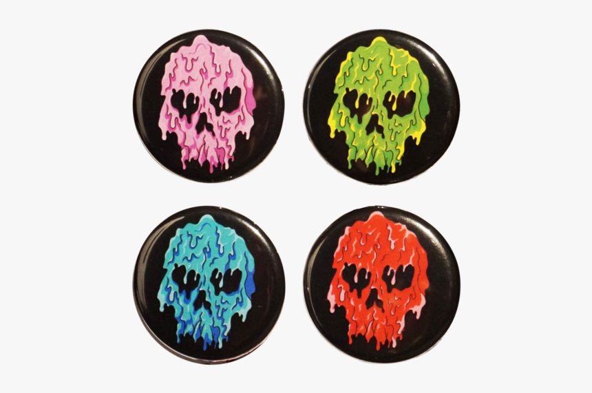 Melting Skull Button Set - Black Ford Rims For Fusion, HD Png Download, Free Download