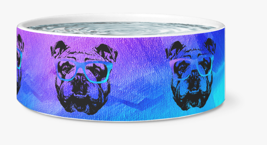 Cool Bulldog Dog Bowl - Pug, HD Png Download, Free Download