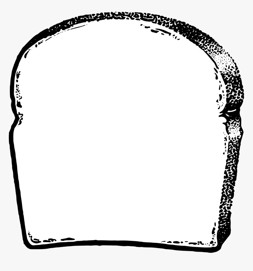 Slice Of Bread Clipart Black And White, HD Png Download, Free Download
