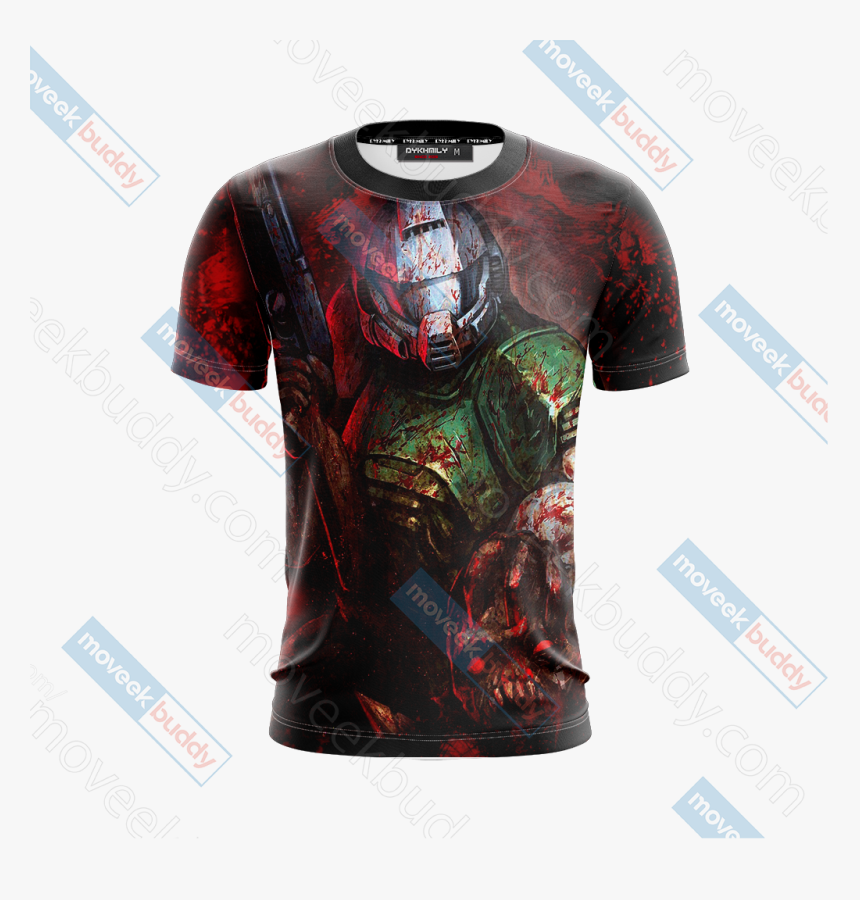 Doomguy Unisex 3d T-shirt, HD Png Download, Free Download