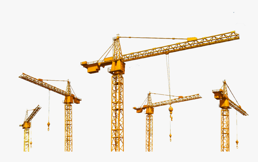 Gru Cantiere Png - Construction Crane Silhouette, Transparent Png, Free Download