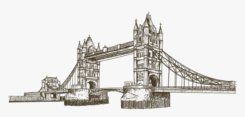London Bridge Png London Bridge Png Sketch - Big Ben Cartoon London, Transparent Png, Free Download