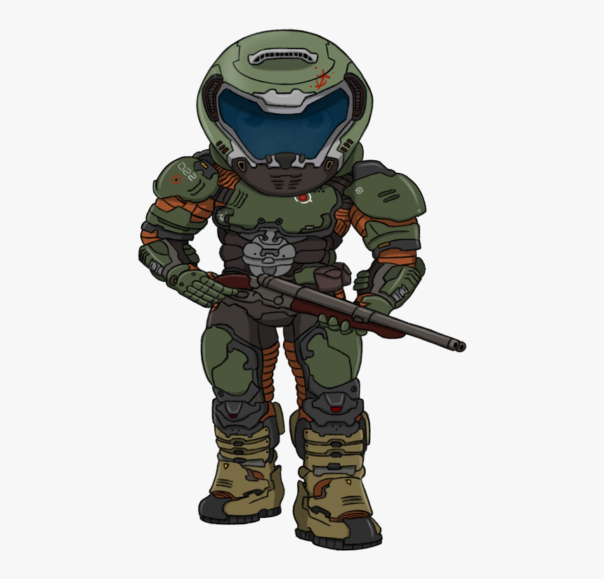 Svg Royalty Free Stock Doom Transparent Doomguy - Doomguy Drawing, HD Png Download, Free Download