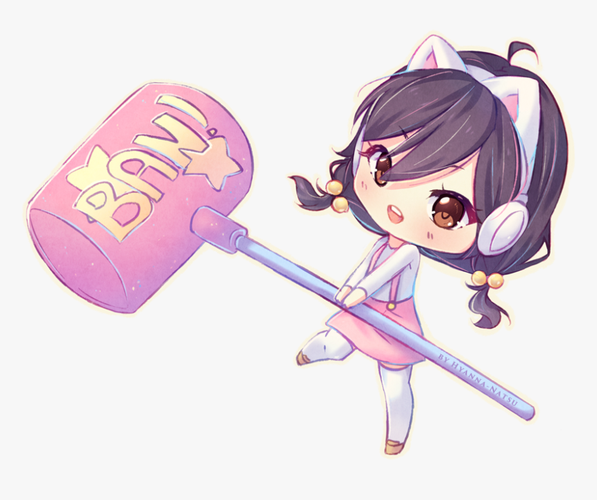 Anime Ban Hammer , Png Download - Anime Girl Ban Hammer, Transparent Png, Free Download